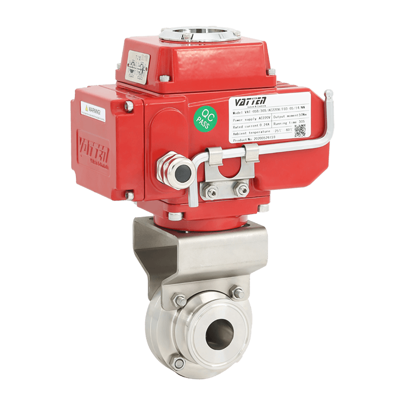 صمام فراشة المشبك الصحي الكهربائي