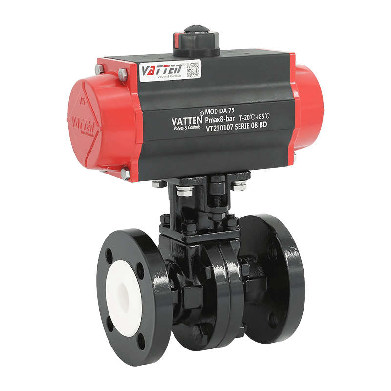 صمام كروي ذو حواف مبطنة بالفلور الهوائي